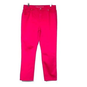 CHICOS Pink So Slimming Girlfriend Crop Pants Jean